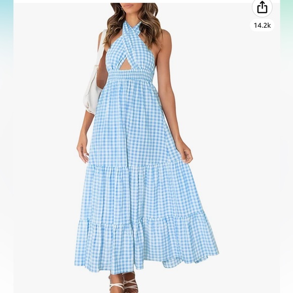Halter gingham dress - small - Picture 2 of 6